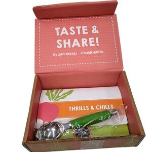 Raddish Kids Thrills Chills Ice Cream Scoop Green Silver Steel Recipes Patch